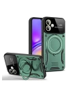 BFS  Samsung Galaxy A05 Kılıf Joy Lens Standlı Kapak - Koyu Yeşil