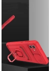 BFS  Samsung Galaxy A05 Kılıf Zuma Kartvizitli Yüzüklü Silikon - Kırmızı