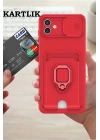 BFS  Samsung Galaxy A05 Kılıf Zuma Kartvizitli Yüzüklü Silikon - Siyah