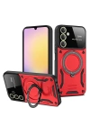BFS  Samsung Galaxy A05S Kılıf Joy Lens Standlı Kapak - Kırmızı