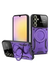 BFS  Samsung Galaxy A05S Kılıf Joy Lens Standlı Kapak - Mor