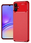 BFS Samsung Galaxy A06 Kılıf Auto Focus Karbon Kapak - Kırmızı