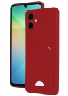 BFS  Samsung Galaxy A06 Kılıf Kelvin Kartvizitli Silikon - Kırmızı