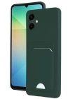 BFS  Samsung Galaxy A06 Kılıf Kelvin Kartvizitli Silikon - Koyu Yeşil