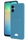 BFS  Samsung Galaxy A06 Kılıf Kelvin Kartvizitli Silikon - Mavi