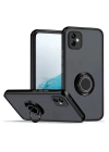 BFS  Samsung Galaxy A06 Kılıf Montreal Yüzüklü Silikon Kapak - Siyah