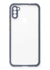 BFS  Samsung Galaxy A11 Kılıf Miami Şeffaf Silikon - Gri