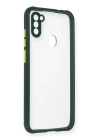BFS  Samsung Galaxy A11 Kılıf Miami Şeffaf Silikon - Koyu Yeşil