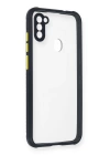 BFS  Samsung Galaxy A11 Kılıf Miami Şeffaf Silikon - Lacivert