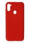 BFS  Samsung Galaxy A11 Kılıf Nano içi Kadife Silikon - Kırmızı