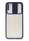 BFS  Samsung Galaxy A11 Kılıf Palm Buzlu Kamera Sürgülü Silikon - Lacivert