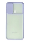 BFS  Samsung Galaxy A11 Kılıf Palm Buzlu Kamera Sürgülü Silikon - Lila