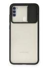 BFS  Samsung Galaxy A11 Kılıf Palm Buzlu Kamera Sürgülü Silikon - Siyah