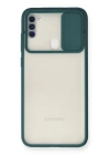 BFS  Samsung Galaxy A11 Kılıf Palm Buzlu Kamera Sürgülü Silikon - Yeşil