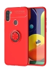 BFS  Samsung Galaxy A11 Kılıf Range Yüzüklü Silikon - Kırmızı