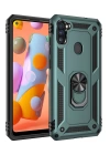 BFS  Samsung Galaxy A11 Kılıf Sofya Yüzüklü Silikon Kapak - Yeşil