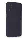 BFS  Samsung Galaxy A12 Kılıf Nano içi Kadife Silikon - Lacivert