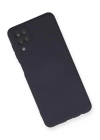BFS  Samsung Galaxy A12 Kılıf Nano içi Kadife Silikon - Lacivert