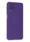 BFS  Samsung Galaxy A12 Kılıf Nano içi Kadife Silikon - Mor