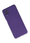 BFS  Samsung Galaxy A12 Kılıf Nano içi Kadife Silikon - Mor