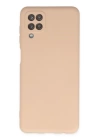 BFS  Samsung Galaxy A12 Kılıf Nano içi Kadife Silikon - Pudra