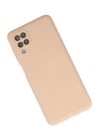 BFS  Samsung Galaxy A12 Kılıf Nano içi Kadife Silikon - Pudra