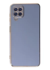 BFS  Samsung Galaxy A12 Kılıf Volet Silikon - Mavi
