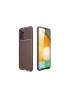 BFS  Samsung Galaxy A13 4G Kılıf Auto Focus Karbon Kapak - Kahverengi