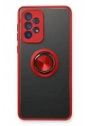 BFS  Samsung Galaxy A13 4G Kılıf Montreal Yüzüklü Silikon Kapak - Kırmızı