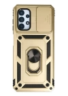 BFS  Samsung Galaxy A13 4G Kılıf Pars Lens Yüzüklü Silikon - Gold