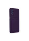 BFS  Samsung Galaxy A14 4G Kılıf Kelvin Kartvizitli Silikon - Derin Mor