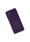 BFS  Samsung Galaxy A14 4G Kılıf Kelvin Kartvizitli Silikon - Derin Mor