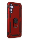 BFS  Samsung Galaxy A14 4G Kılıf Sofya Yüzüklü Silikon Kapak - Kırmızı