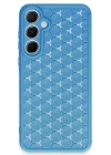 BFS  Samsung Galaxy A15 4G Kılıf Petek Silikon Kapak - Mavi
