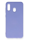 BFS  Samsung Galaxy A20 Kılıf Nano içi Kadife Silikon - Lila