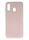 BFS  Samsung Galaxy A20 Kılıf Nano içi Kadife Silikon - Pudra