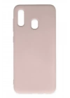 BFS Samsung Galaxy A20 Kılıf Nano içi Kadife Silikon - Pudra