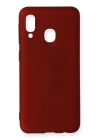 BFS  Samsung Galaxy A20E Kılıf First Silikon - Bordo