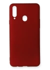 BFS  Samsung Galaxy A20S Kılıf First Silikon - Bordo