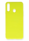 BFS  Samsung Galaxy A20S Kılıf Nano içi Kadife Silikon - Sarı