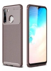 BFS  Samsung Galaxy A21 Kılıf Auto Focus Karbon Kapak - Kahverengi