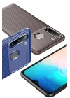 BFS  Samsung Galaxy A21 Kılıf Auto Focus Karbon Kapak - Kahverengi