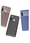 BFS  Samsung Galaxy A21 Kılıf Auto Focus Karbon Kapak - Lacivert