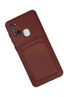 BFS Samsung Galaxy A21S Kılıf Kelvin Kartvizitli Silikon - Bordo
