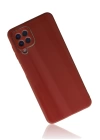 BFS  Samsung Galaxy A22 Kılıf Glass Kapak - Bordo
