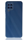 BFS  Samsung Galaxy A22 Kılıf Glass Kapak - Mavi