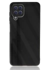 BFS  Samsung Galaxy A22 Kılıf Glass Kapak - Siyah