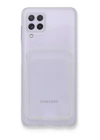 BFS  Samsung Galaxy A22 Kılıf Kart Şeffaf Silikon - Şeffaf