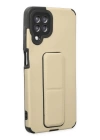 BFS  Samsung Galaxy A22 Kılıf Mega Standlı Silikon - Gold