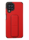 BFS  Samsung Galaxy A22 Kılıf Mega Standlı Silikon - Kırmızı
